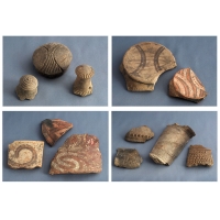Casa colectiilor - Sala 1 -  fragmente ceramica neolitica 02.jpg